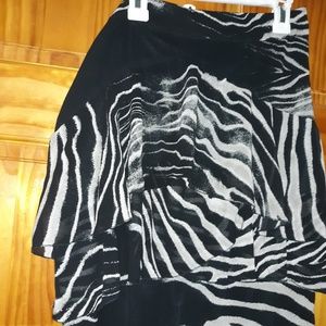 Zara printed layered skirt